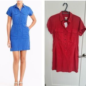 NWT J. Crew Oxford Drapery Dress Lyocell